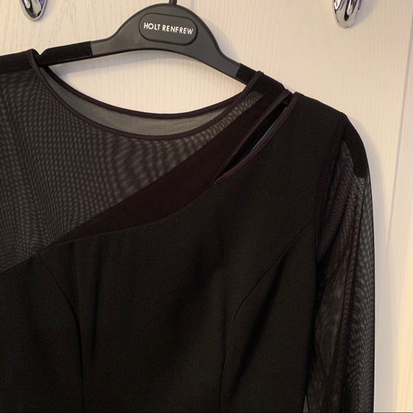 Black cocktail dress with sheer detailing - Picture 2 of 4